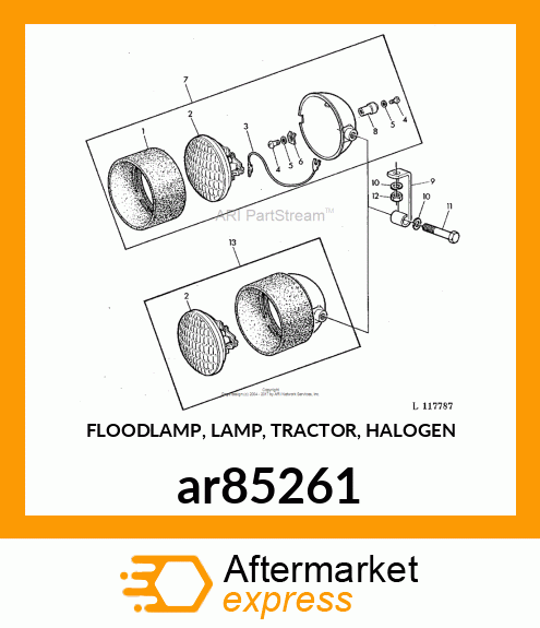 FLOODLAMP, LAMP, TRACTOR, HALOGEN ar85261