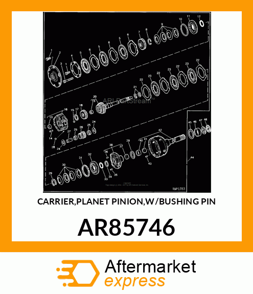 CARRIER,PLANET PINION,W/BUSHING PIN AR85746