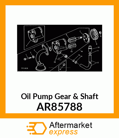 SHAFT,OIL PUMP DRIVE WITH GEAR AR85788