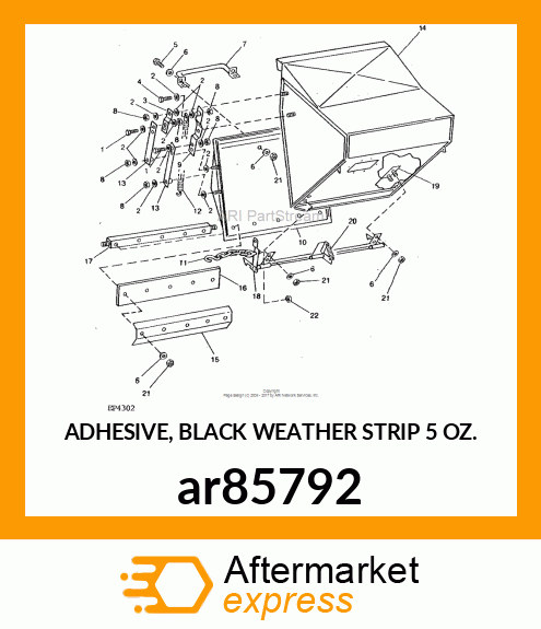 ADHESIVE, BLACK WEATHER STRIP 5 OZ. ar85792