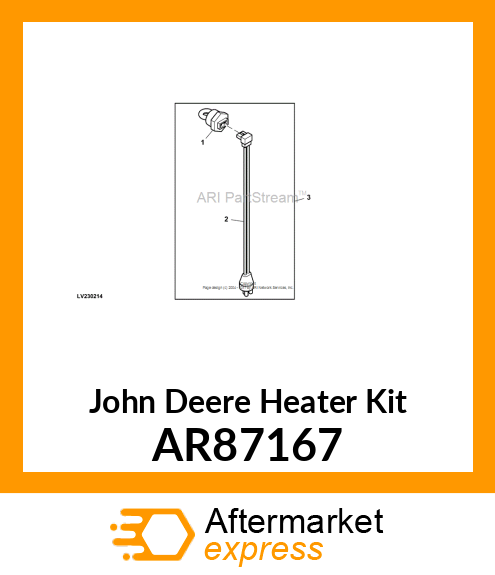 FIELD INSTALLATION KIT, COOLANT HEA AR87167