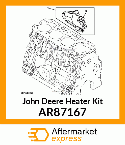 FIELD INSTALLATION KIT, COOLANT HEA AR87167