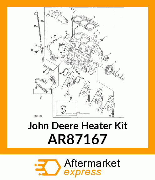 FIELD INSTALLATION KIT, COOLANT HEA AR87167