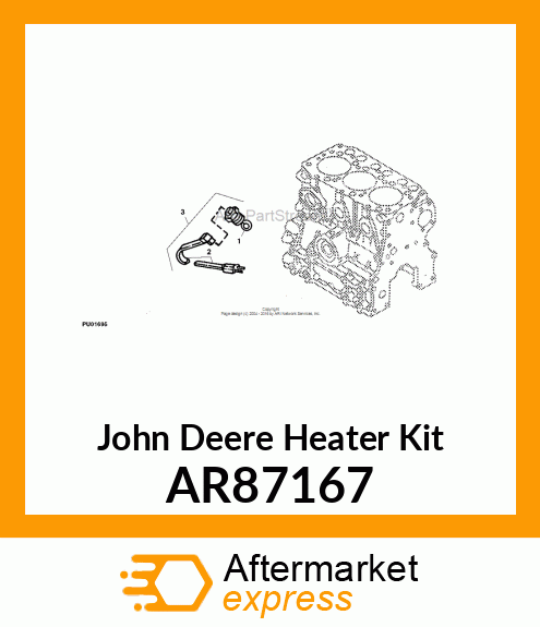 FIELD INSTALLATION KIT, COOLANT HEA AR87167