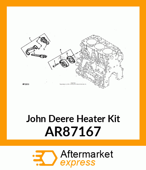 FIELD INSTALLATION KIT, COOLANT HEA AR87167