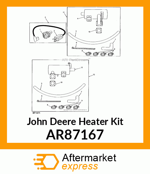 FIELD INSTALLATION KIT, COOLANT HEA AR87167