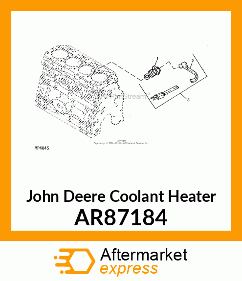 HEATER, ENGINE COOLANT AR87184