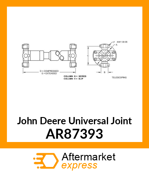 JOINT, TELESCOPING, UNIVERSAL AR87393