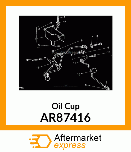 CUP TRANSMISSION OIL ASSEMBLY AR87416