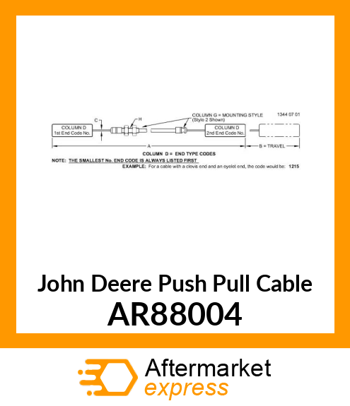 CABLE, PUSH AR88004