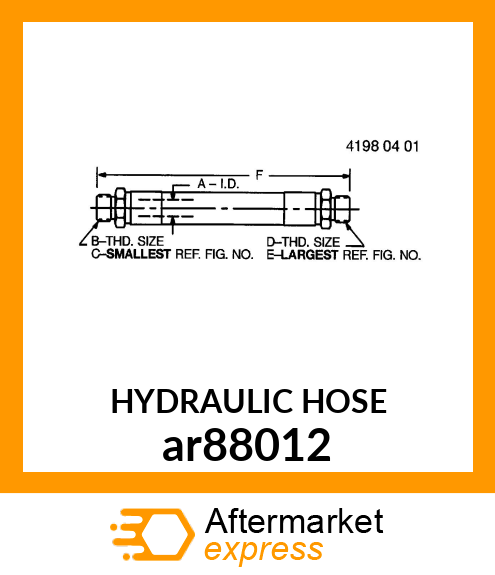 HYDRAULIC HOSE ar88012
