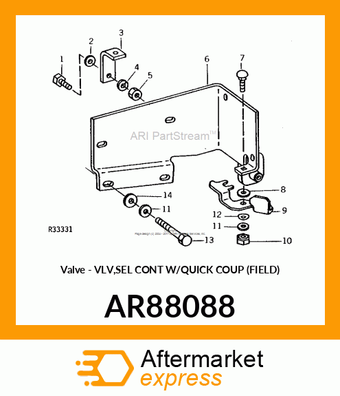 Valve - VLV,SEL CONT W/QUICK COUP (FIELD) AR88088