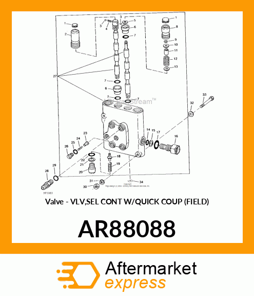 Valve - VLV,SEL CONT W/QUICK COUP (FIELD) AR88088