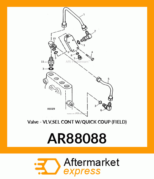 Valve - VLV,SEL CONT W/QUICK COUP (FIELD) AR88088