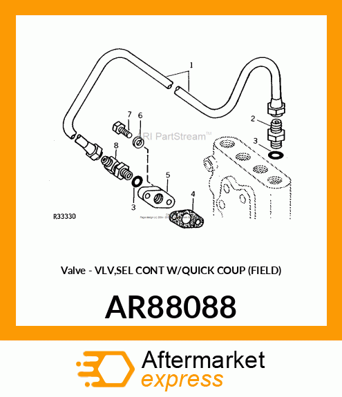 Valve - VLV,SEL CONT W/QUICK COUP (FIELD) AR88088