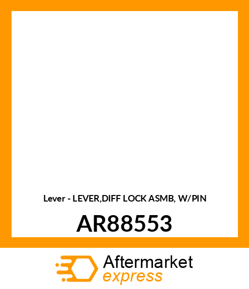 Lever - LEVER,DIFF LOCK ASMB, W/PIN AR88553