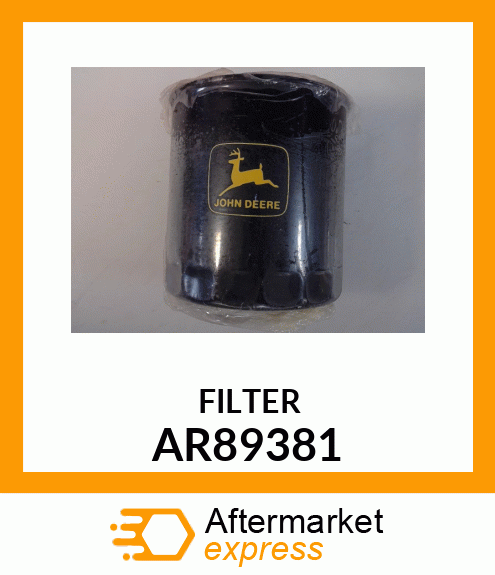 Filter - FILTER END COOLANT AND LABELS AR89381