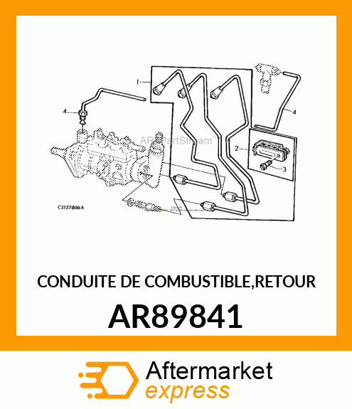 CONDUITE DE COMBUSTIBLE,RETOUR AR89841