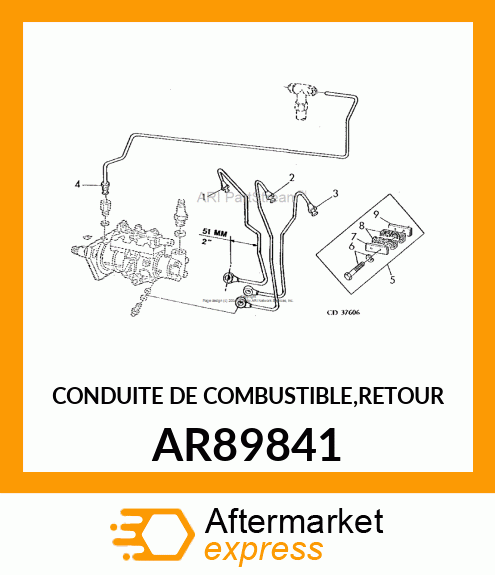 CONDUITE DE COMBUSTIBLE,RETOUR AR89841