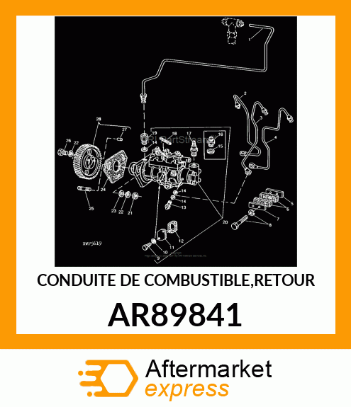 CONDUITE DE COMBUSTIBLE,RETOUR AR89841