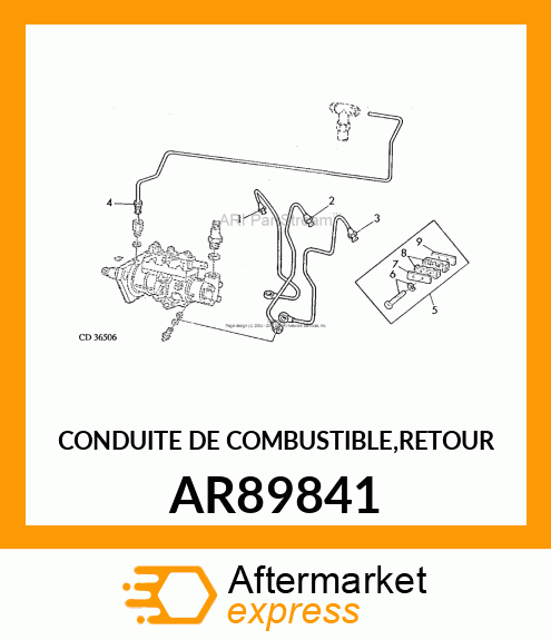 CONDUITE DE COMBUSTIBLE,RETOUR AR89841