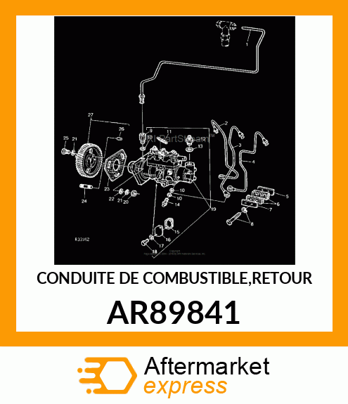 CONDUITE DE COMBUSTIBLE,RETOUR AR89841