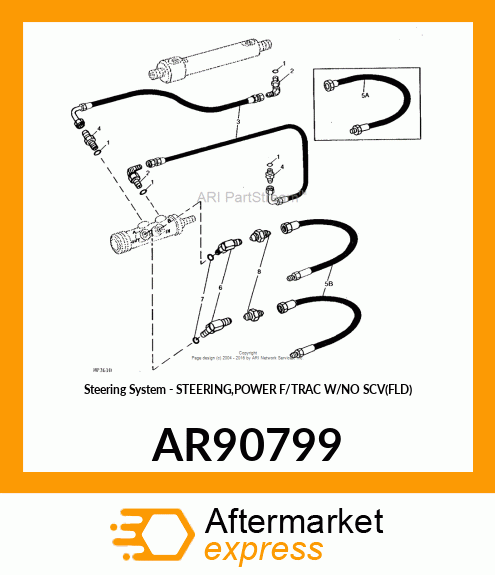 Steering System - STEERING,POWER F/TRAC W/NO SCV(FLD) AR90799