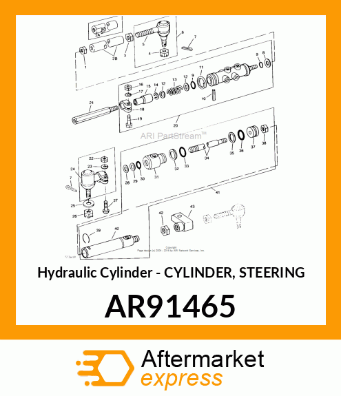 Hydraulic Cylinder - CYLINDER, STEERING AR91465