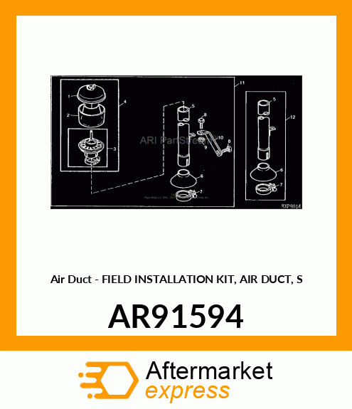 Air Duct - FIELD INSTALLATION KIT, AIR DUCT, S AR91594