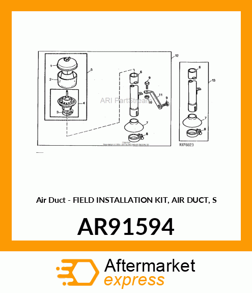Air Duct - FIELD INSTALLATION KIT, AIR DUCT, S AR91594