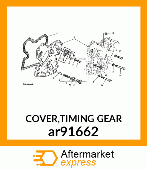 COVER,TIMING GEAR ar91662