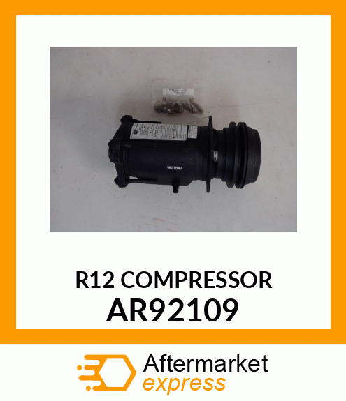 AC COMPRESSOR, A6 12V, REMAN AR92109