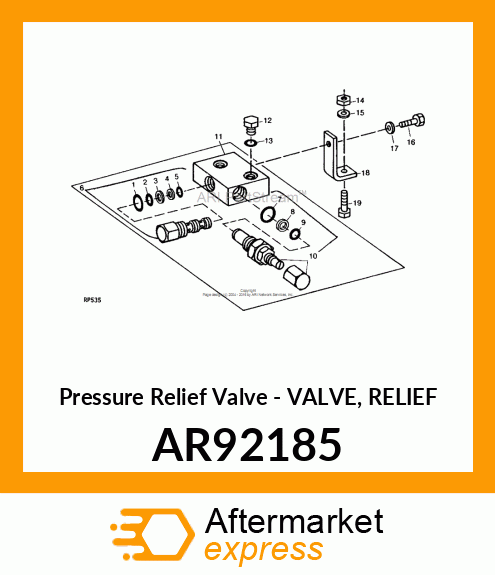 Pressure Relief Valve - VALVE, RELIEF AR92185