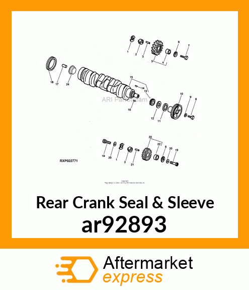 SEAL,REAR OIL ASY W/INSTRUCTION ar92893