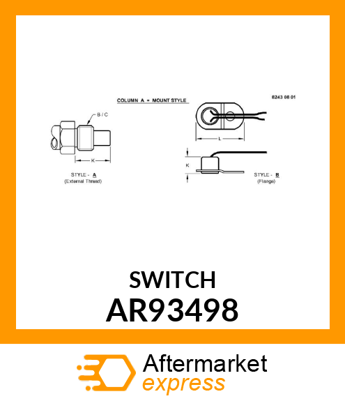 SWITCH, THERMO AR93498