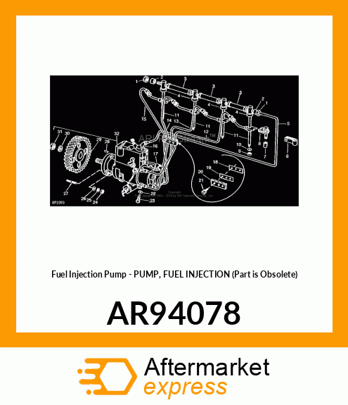 Fuel Injection Pump - PUMP, FUEL INJECTION (Part is Obsolete) AR94078