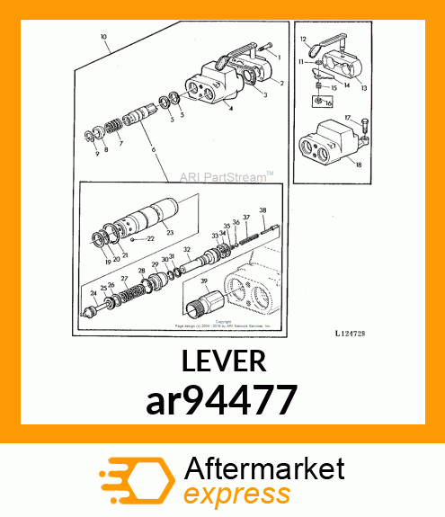 COVER, WITH LEVER ASSEMBLY ar94477