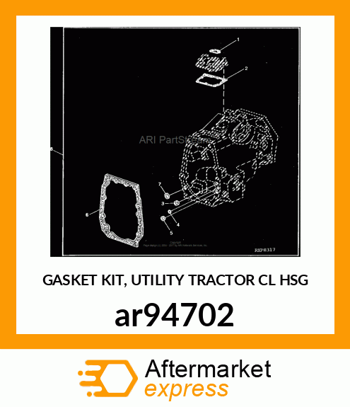 GASKET KIT, UTILITY TRACTOR CL HSG ar94702