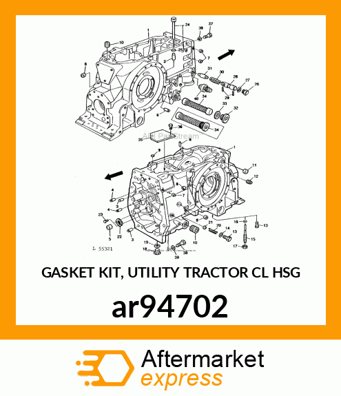 GASKET KIT, UTILITY TRACTOR CL HSG ar94702