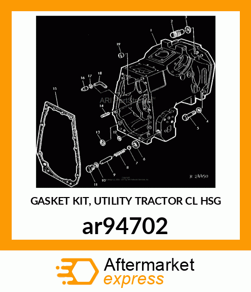 GASKET KIT, UTILITY TRACTOR CL HSG ar94702