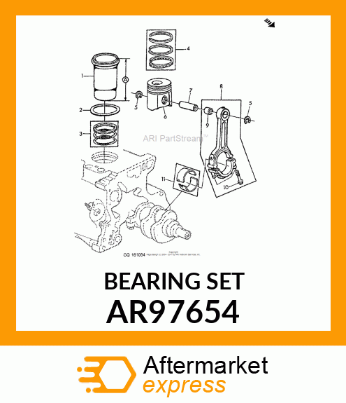 BRG,CONN ROD,ASMB 0.51 (.020)UNDER AR97654