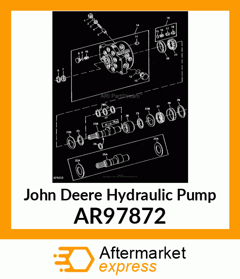 PUMP,HYD,ASSM 40CM3 J PORTS MOD EA1 AR97872