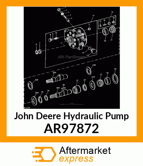 PUMP,HYD,ASSM 40CM3 J PORTS MOD EA1 AR97872