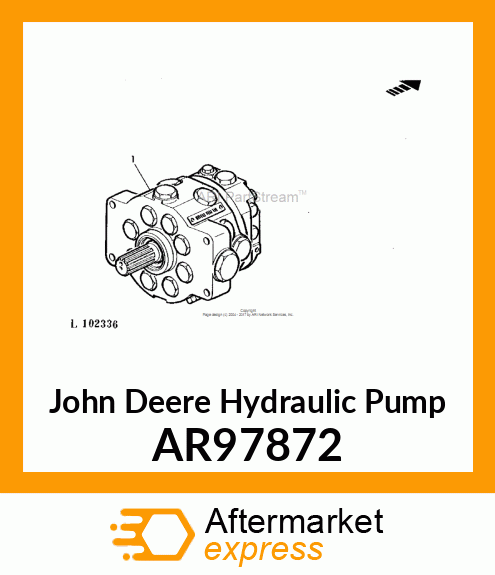 PUMP,HYD,ASSM 40CM3 J PORTS MOD EA1 AR97872