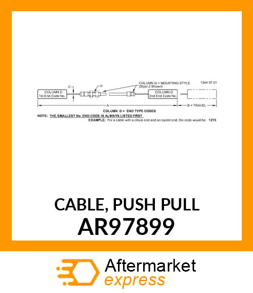 CABLE, PUSH PULL AR97899