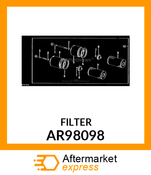 ELEMENT, OIL FILTER AR98098