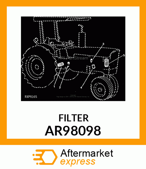 ELEMENT, OIL FILTER AR98098