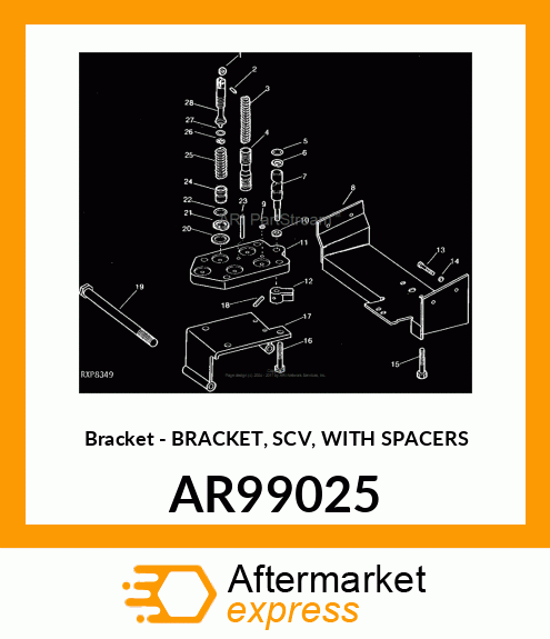 Bracket - BRACKET, SCV, WITH SPACERS AR99025