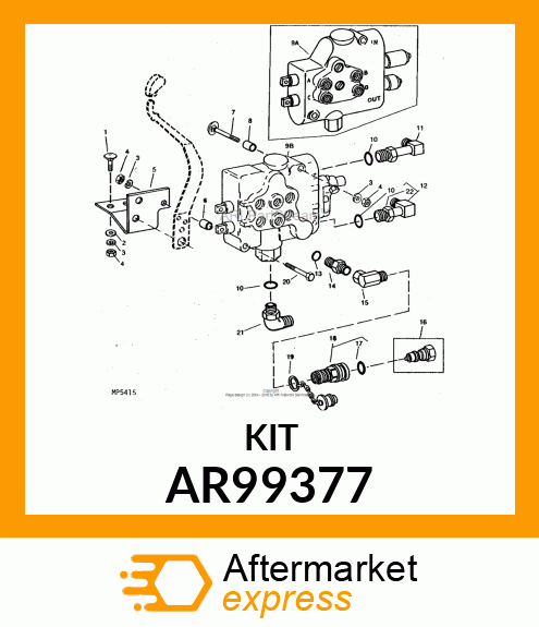 Oil Line - KIT,OIL LINE FOR POWER STEERING OR AR99377