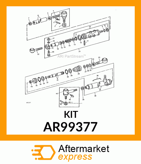 Oil Line - KIT,OIL LINE FOR POWER STEERING OR AR99377